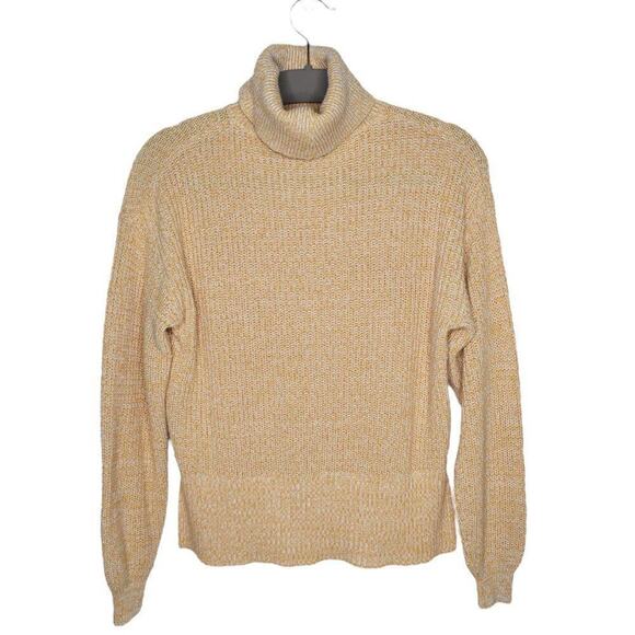 Urban Outfitters Cozy Turtleneck Oversized Yellow Hi Lo Hem Sweater XS - Picture 4 of 6
